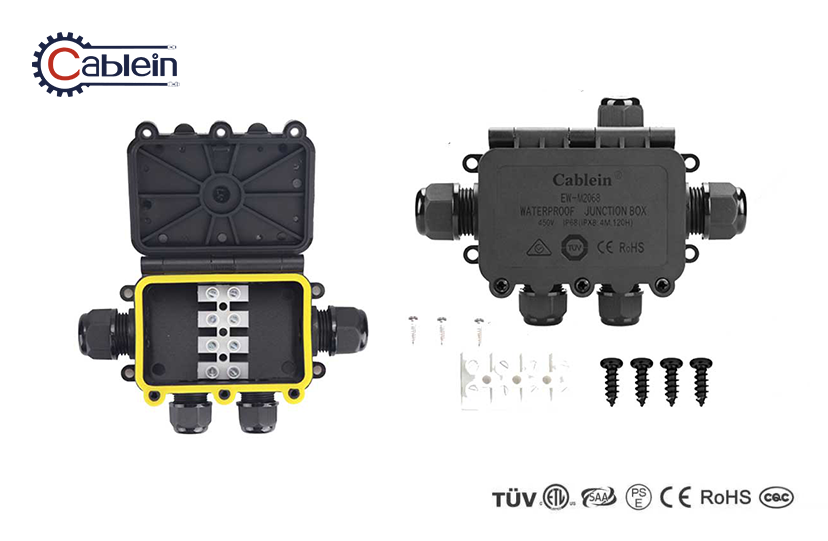 Square 5-Way Inline Waterproof Junction Box